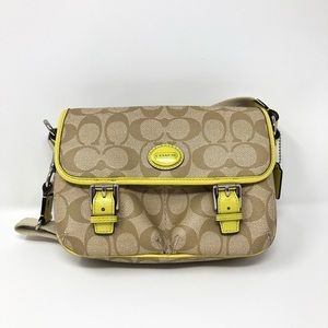 COACH Signature Crossbody Flap Messenger MINT